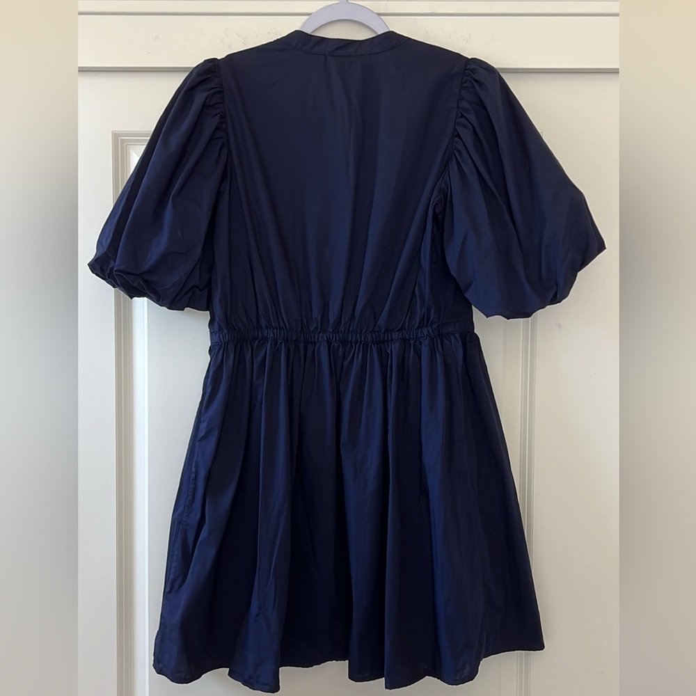 GAP Navy Blue Puff Sleeve Dress - Picture 4 of 6